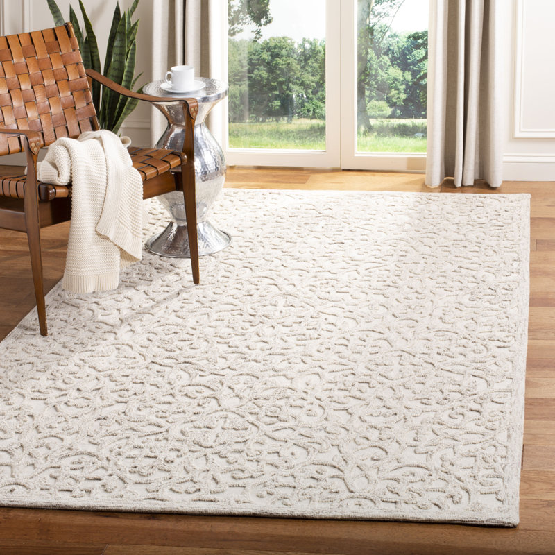 Ophelia & Co. Sarina Handmade Hand Tufted Wool Camel/Ivory Rug & Reviews Wayfair